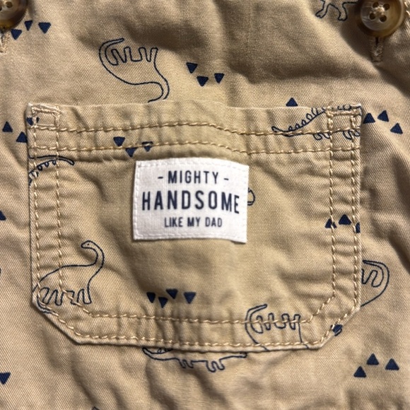 Carter’s Tan Dinosaur Overalls - Picture 5 of 9